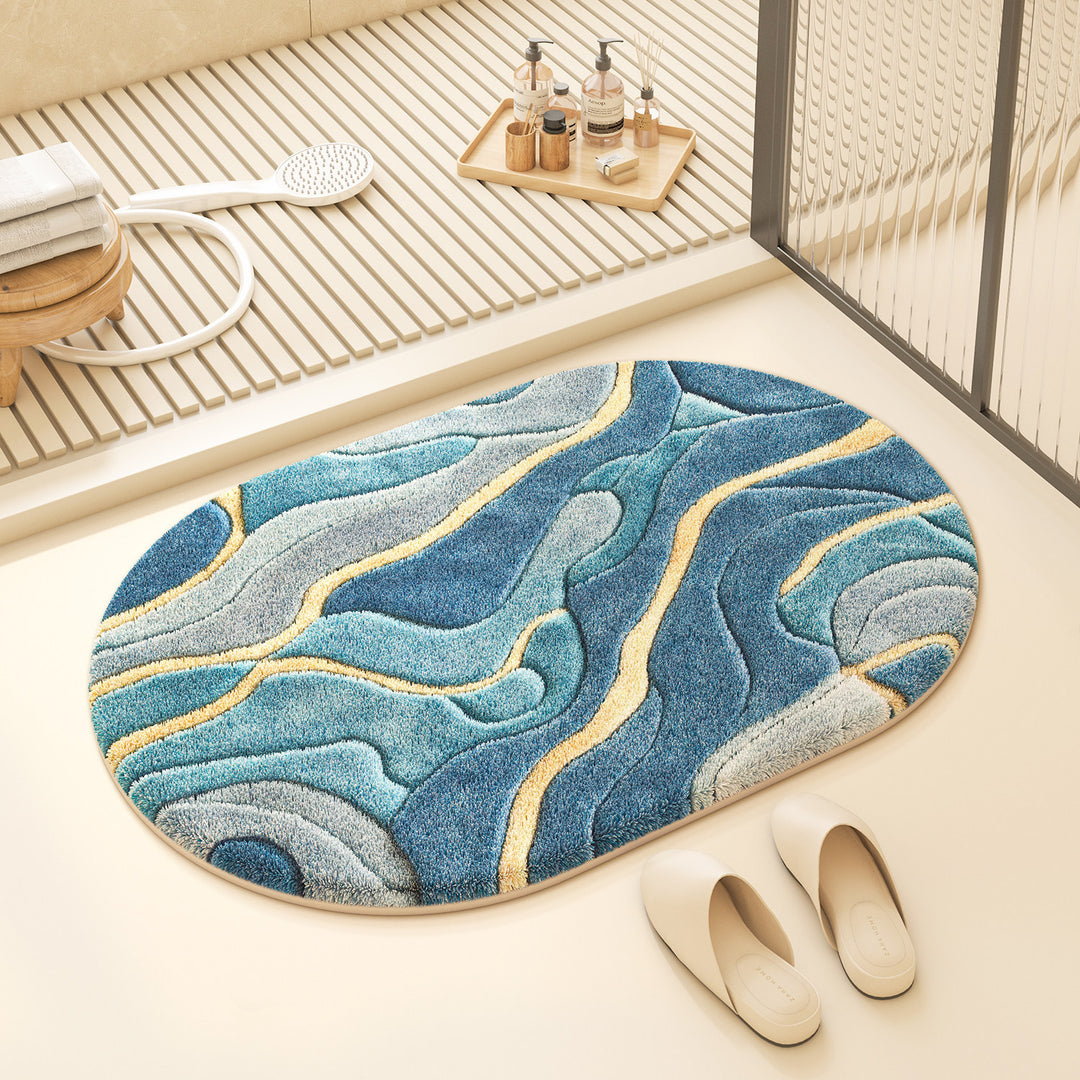 Colorful Geometric Design Bath Mat Bowlift