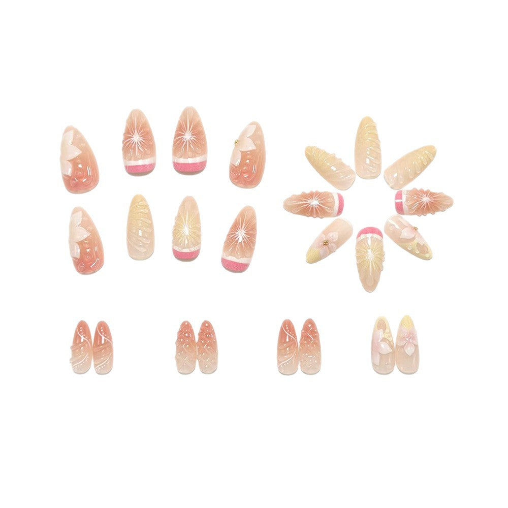 Artificial nails in spring floral and fruit design Bowlift