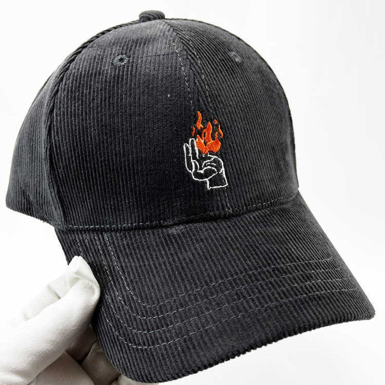 Men's Corduroy Graphic Baseball Cap Bowlift