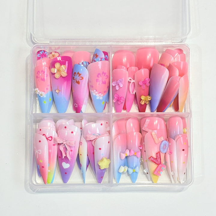 Artistic Themed Press-On Nail Set Bowlift