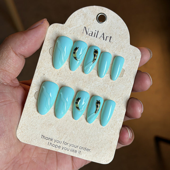 Stylish Decorative Press-On Nail Set Bowlift