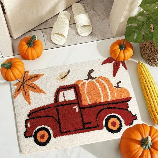 Pumpkin Theme Bath Mat