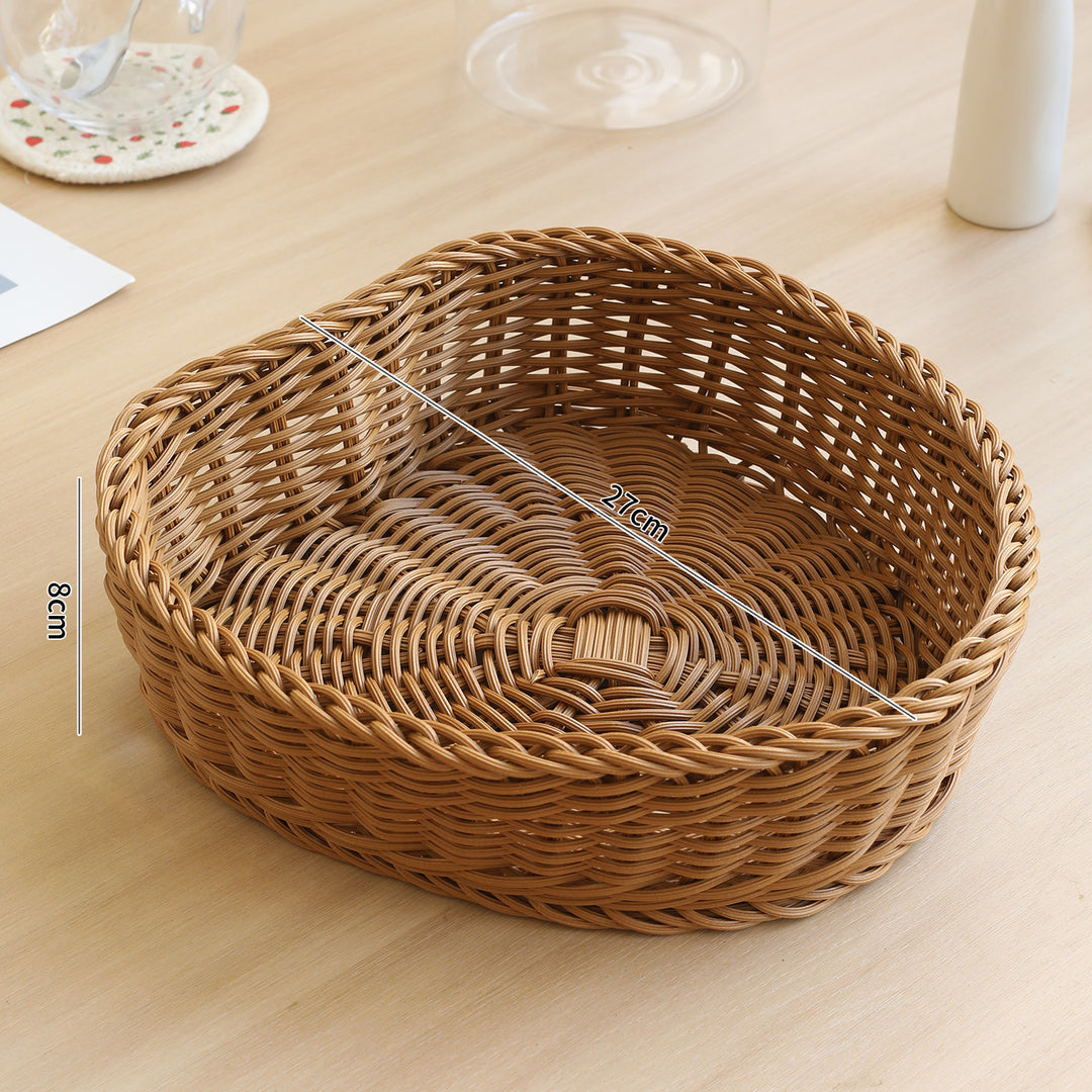 Handcrafted Round Wicker Serving Bowl Bowlift