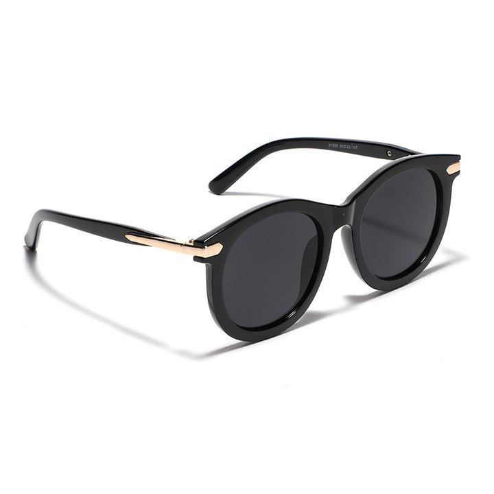 Women's fashionable sunglasses with transparent frame and golden accents Bowlift
