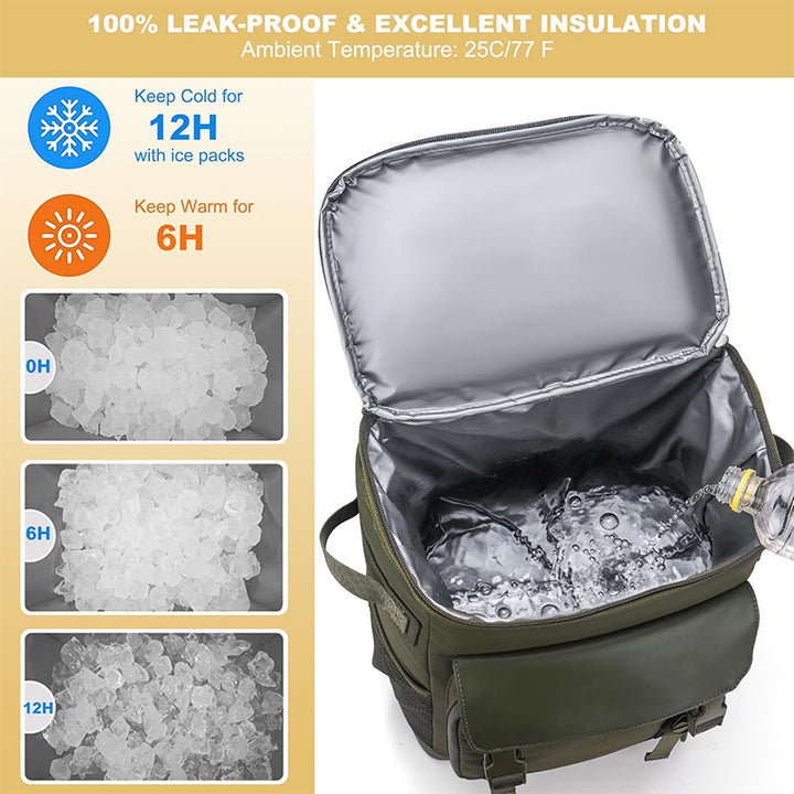 Insulated cooler backpack with side mesh pockets Bowlift
