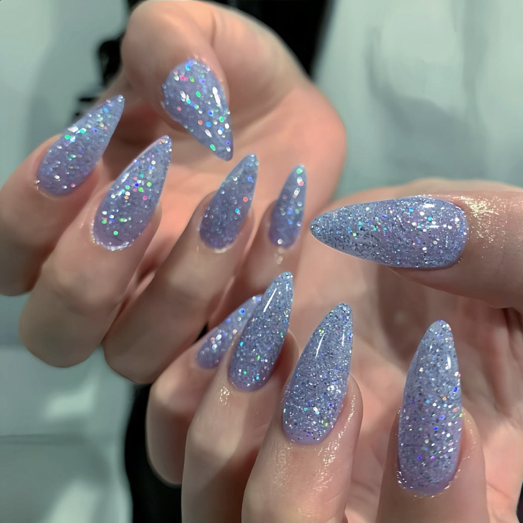 Glamorous Glittering Stiletto Nail Tips Bowlift