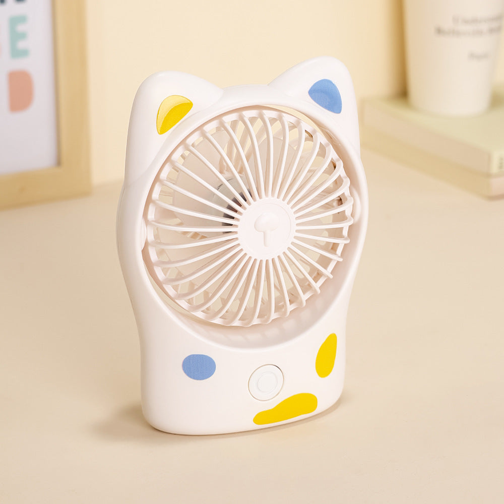 Women Portable Mini Cooling Fan with Cat Ears Bowlift