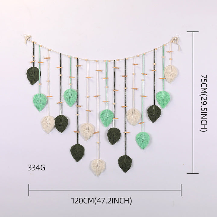 Macrame Wall Decor with Leaf Design Bowlift