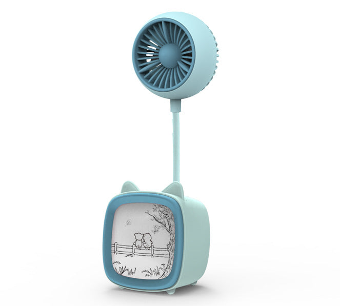Unisex Cute Bunny-Themed Rechargeable Desk Fan Bowlift