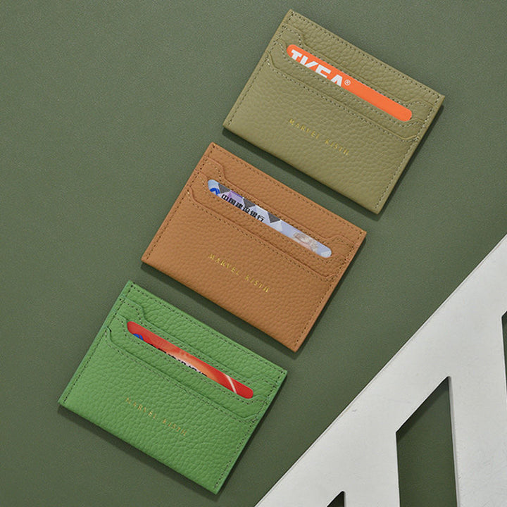 Textured Leather Card Holder Bowlift