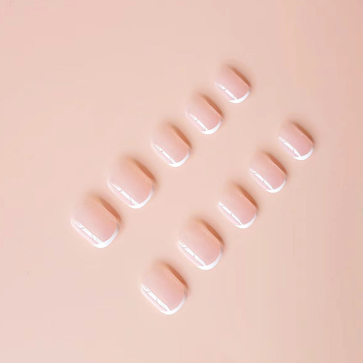 Nail art set with elegant French design Bowlift