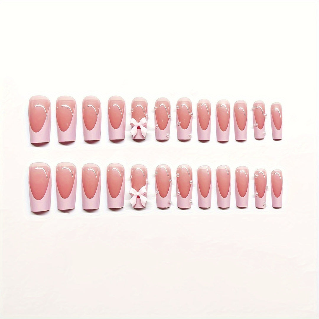 Decorative Bow Accent Press-On Nails Bowlift