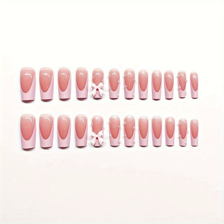 Decorative Bow Accent Press-On Nails Bowlift