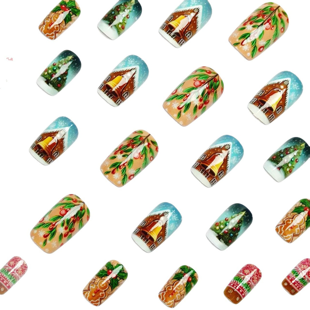 Festive Christmas-Themed Nail Art Bowlift