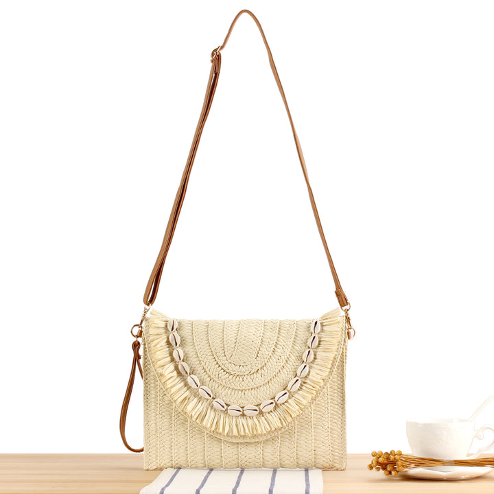 Stylish handbag with fringed shell decoration Bowlift