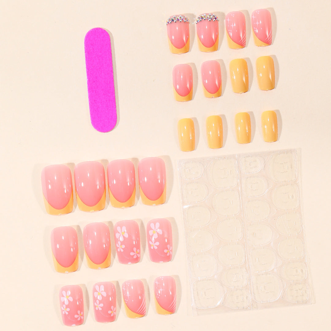 Artistic Floral Gel Nail Art Set Bowlift
