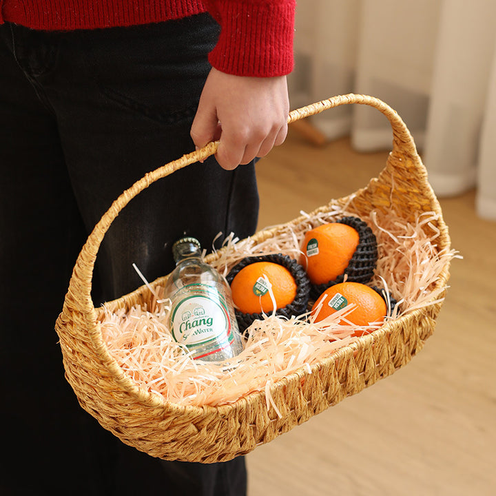 Unisex Handwoven Shopping Basket with Ergonomic Design Bowlift