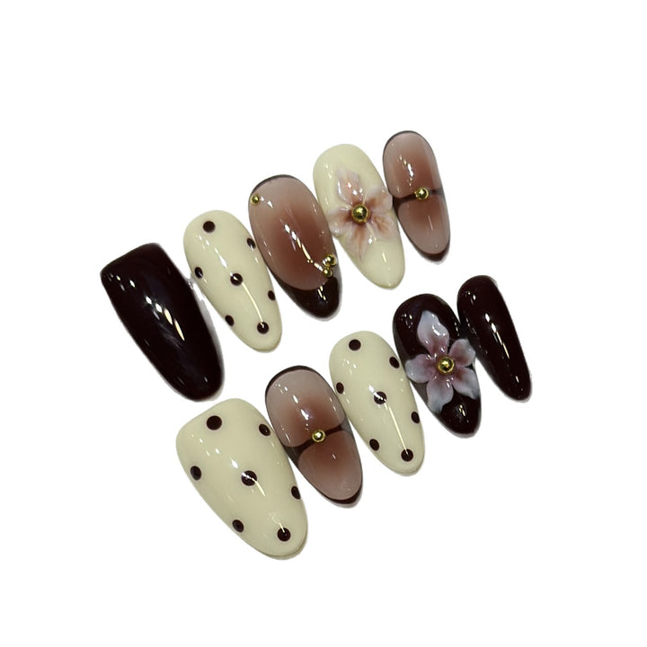 Elegant Floral Stiletto Nail Art Set Bowlift