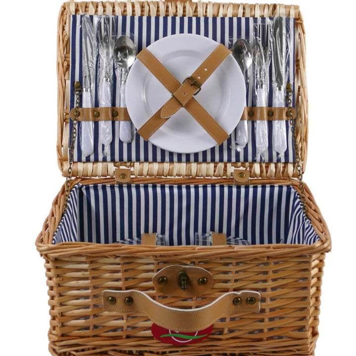 Ladies picnic basket with integrated crockery set and practical storage options Bowlift