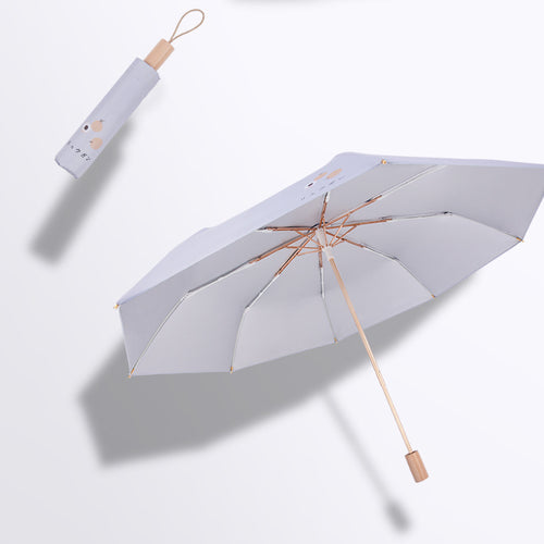 Women's Foldable Travel Umbrella with UV Protection Bowlift