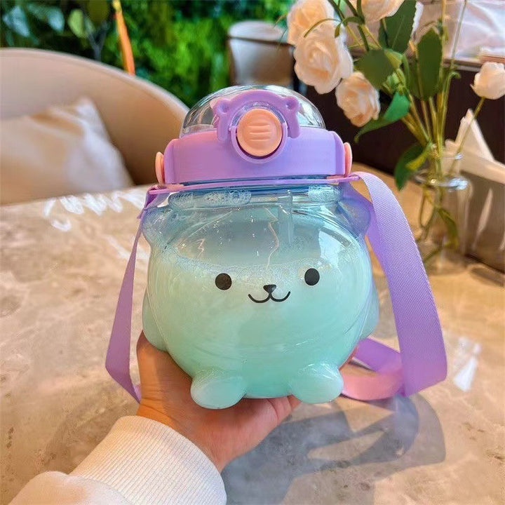 Ladies Playful Water Bottle with Animal Design Bowlift