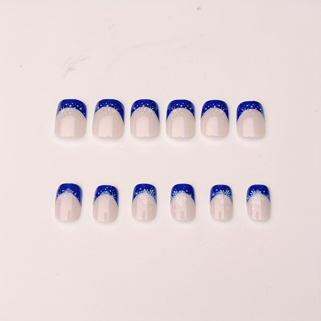 Winter-Themed Frosted Nail Art Bowlift