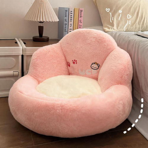 Cozy seat cushion with paw print design Bowlift