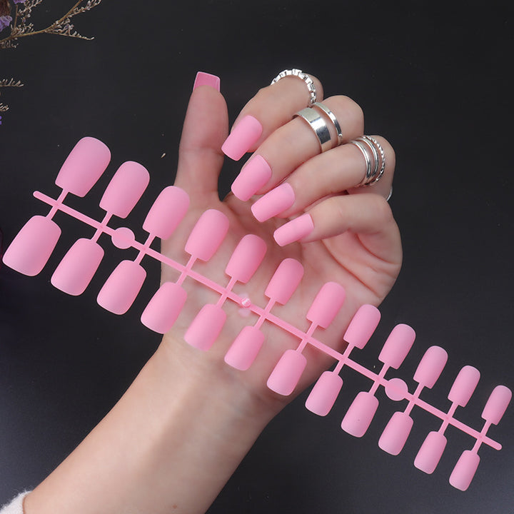 Matte Finish Long Stiletto Press-On Nails Bowlift
