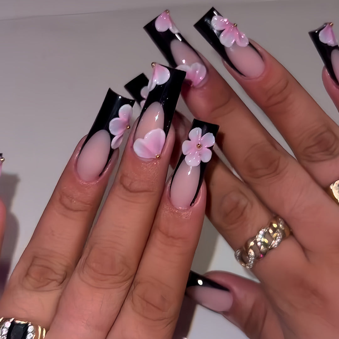 Premium Floral Nail Art Enhancements Bowlift