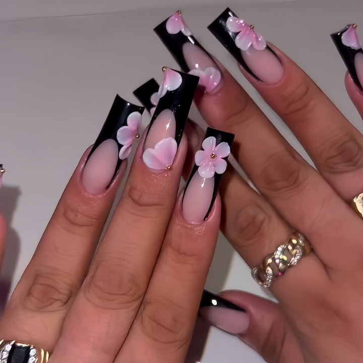 Premium Floral Nail Art Enhancements Bowlift