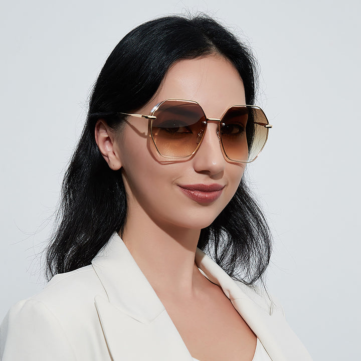 Women's fashionable octagonal sunglasses with elegant frame Bowlift