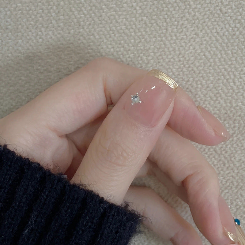 Decorative Press-On Nails with Sparkling Accents Bowlift