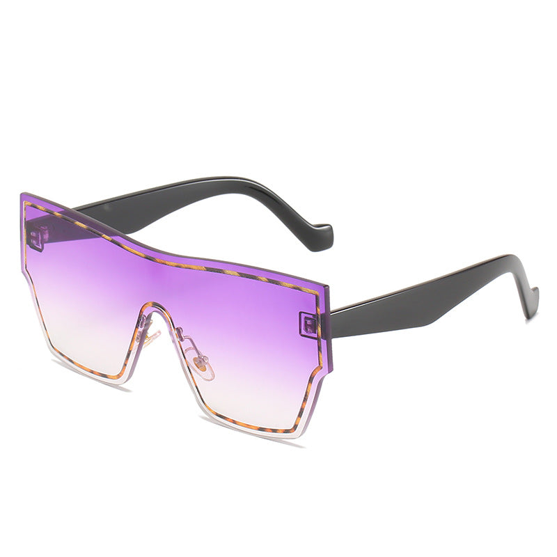 Women futuristic oversized wraparound sunglasses Bowlift