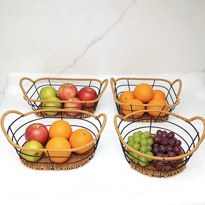 Honeycomb Woven Fruit Basket Bowlift