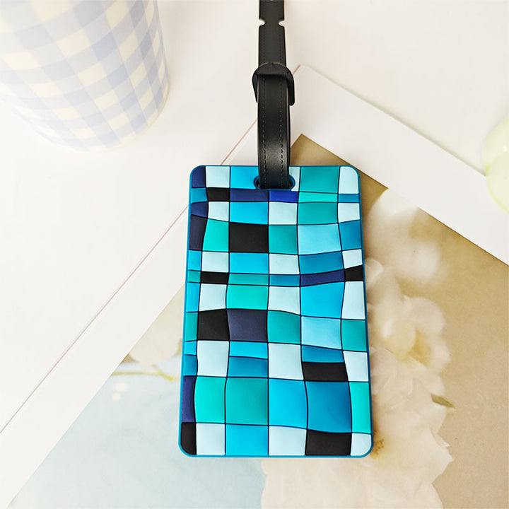 Unisex Abstract Mosaic Pattern Luggage Tag Bowlift