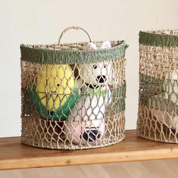 Storage basket with handwoven design Bowlift