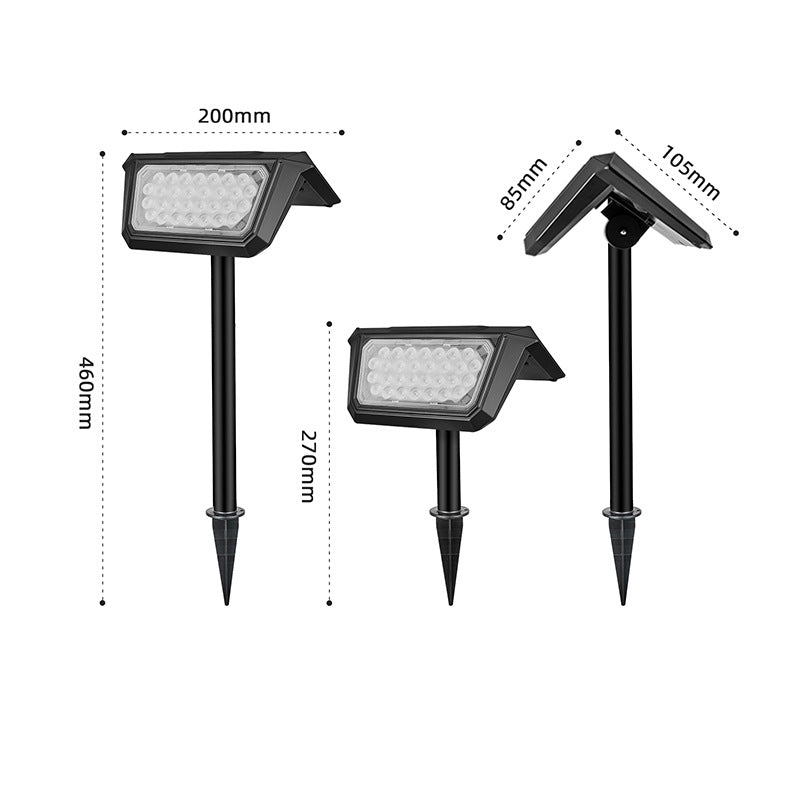 Solar-Powered LED Garden Pathway Spotlight Stakes Bowlift
