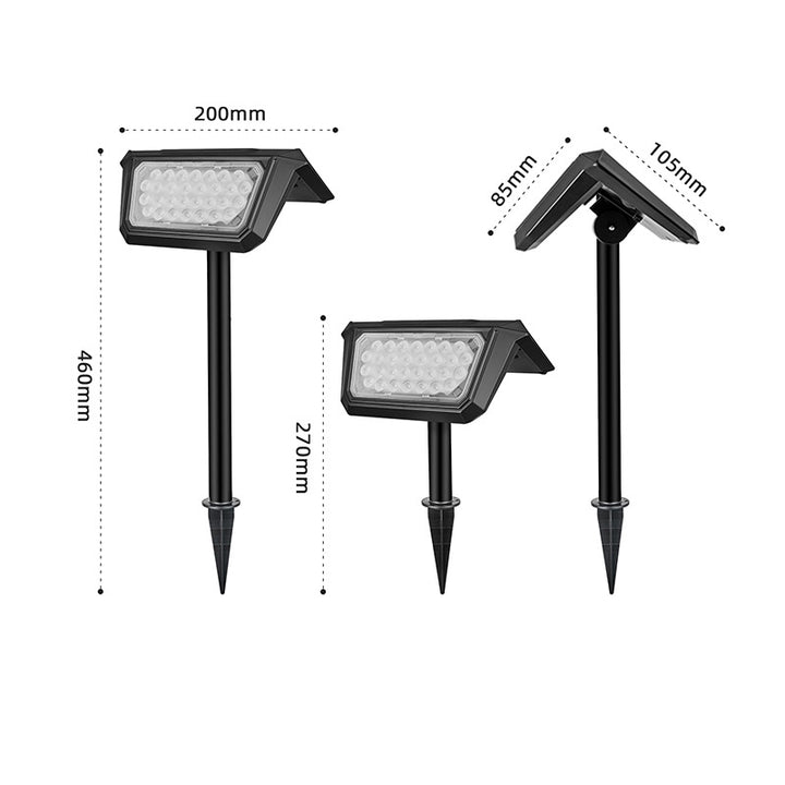 Solar-Powered LED Garden Pathway Spotlight Stakes Bowlift