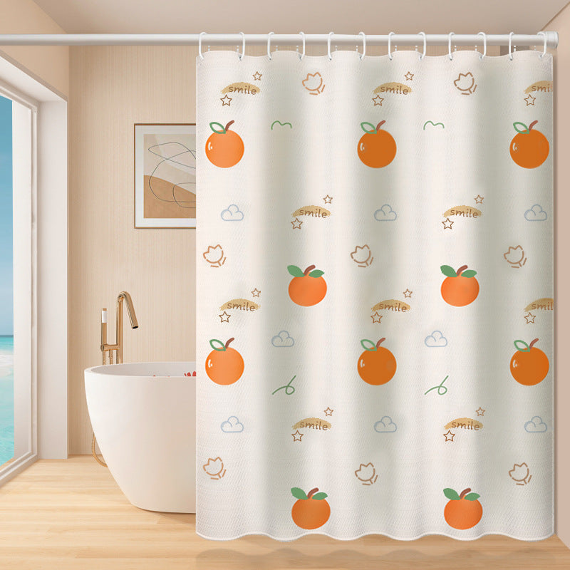 Playful Fruit-Themed Shower Curtain Bowlift