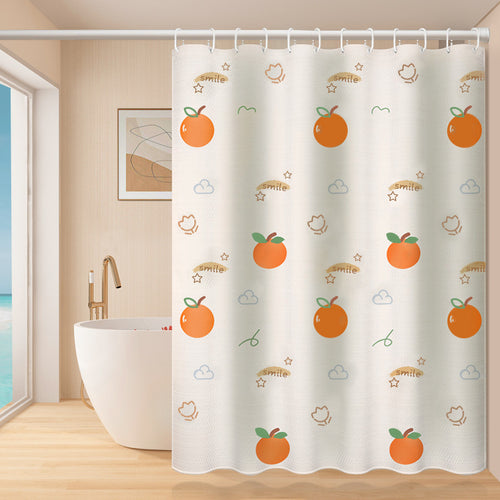 Playful Fruit-Themed Shower Curtain Bowlift
