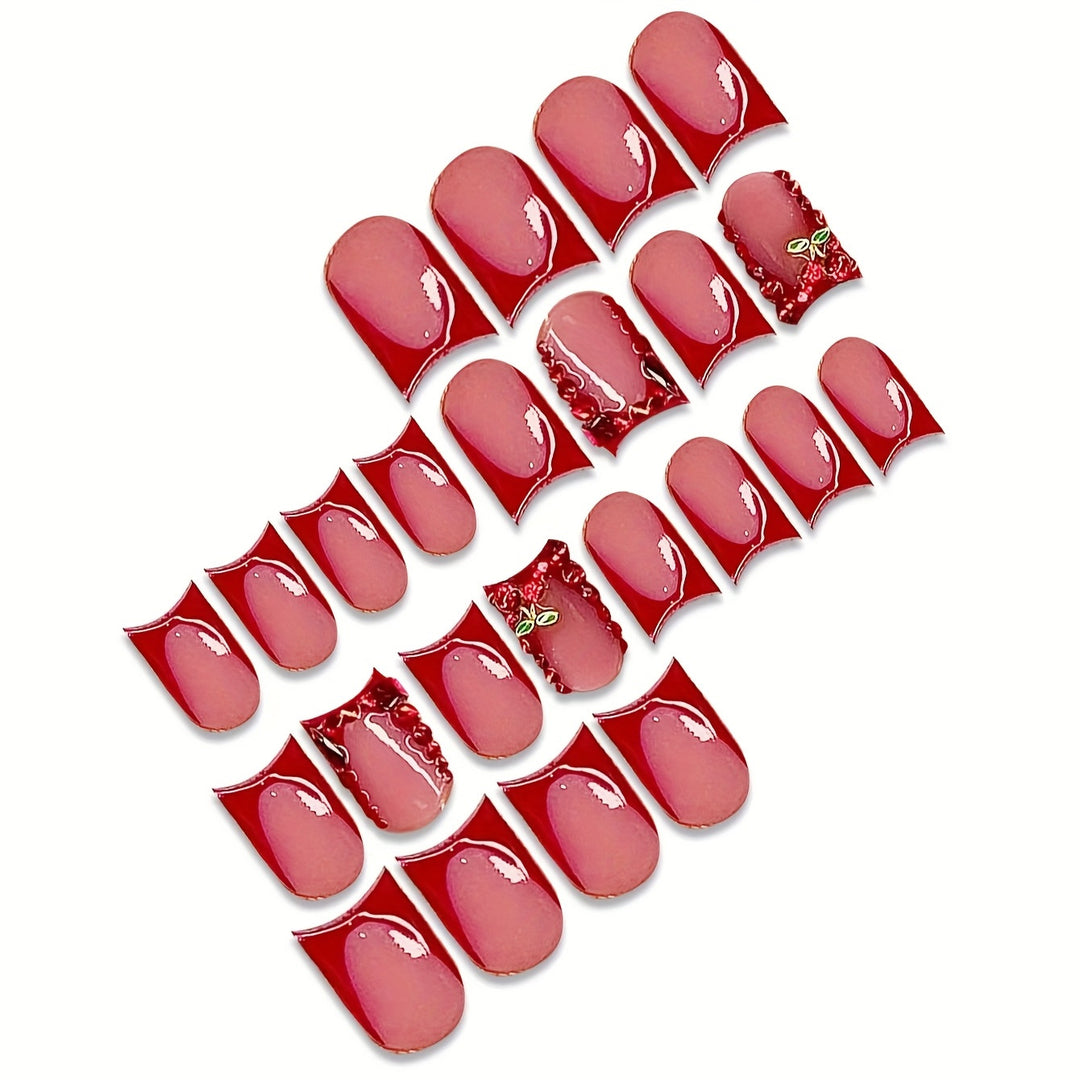 Ornate Floral Press-On Nail Extensions Bowlift