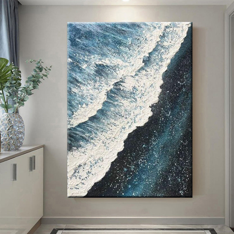 Coastal Wave Texture Canvas Artwork