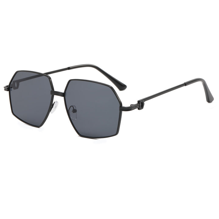 Ladies Stylish geometric sunglasses with elegant metal frame Bowlift