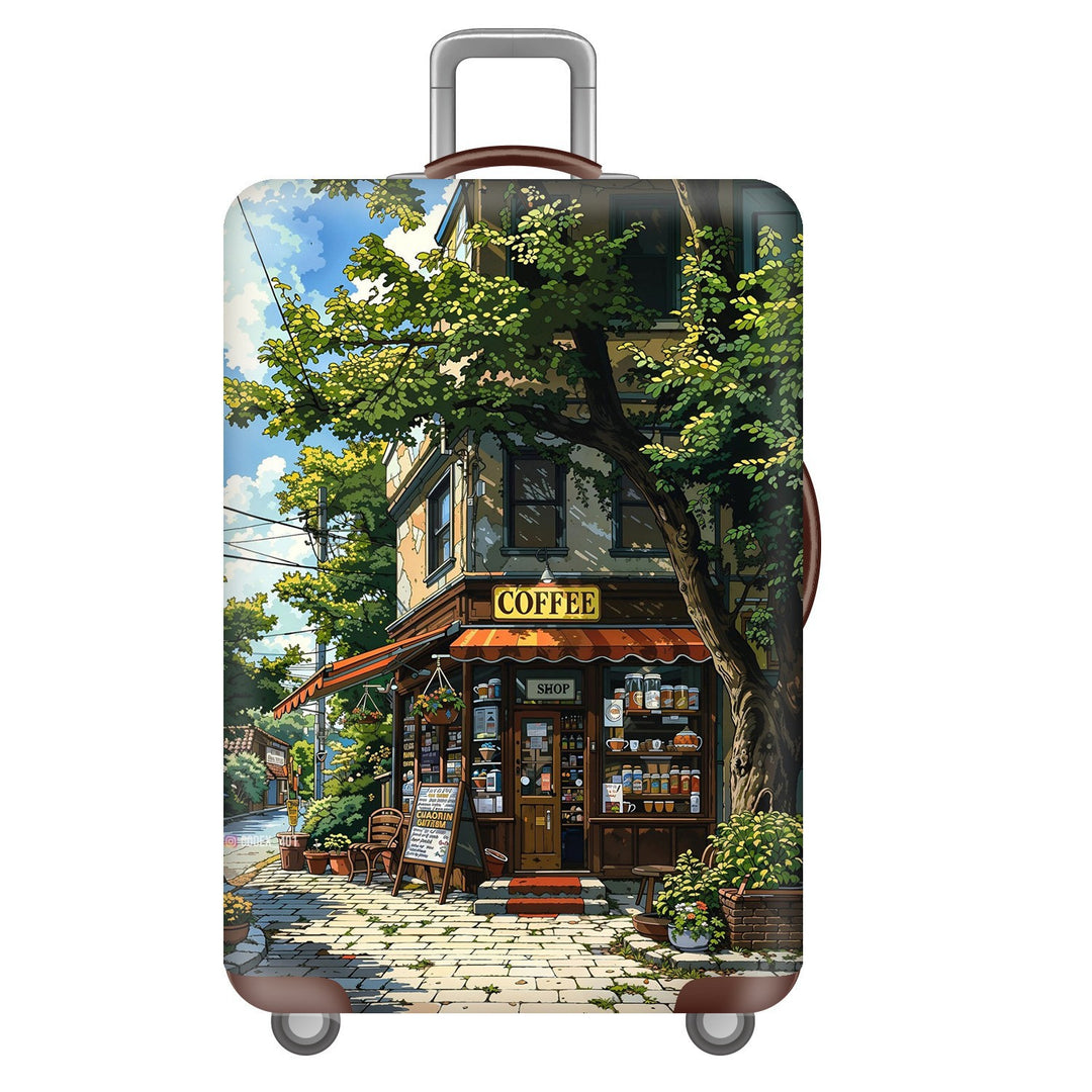 Unisex Hard Shell Suitcase with Dreamy Landscape Design Bowlift