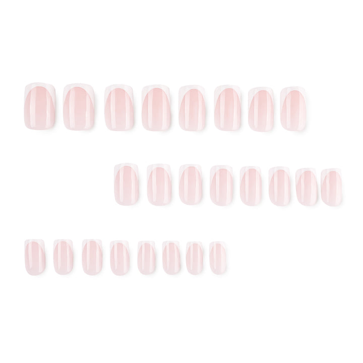 Artificial nail extensions with modern French tip Bowlift