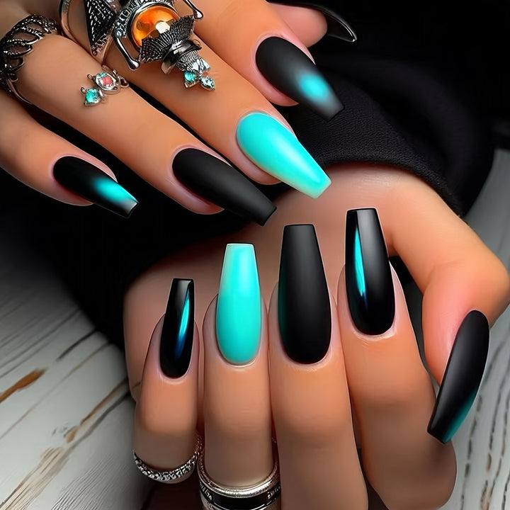 Acrylic Nails in Trendy Ombré Design Bowlift