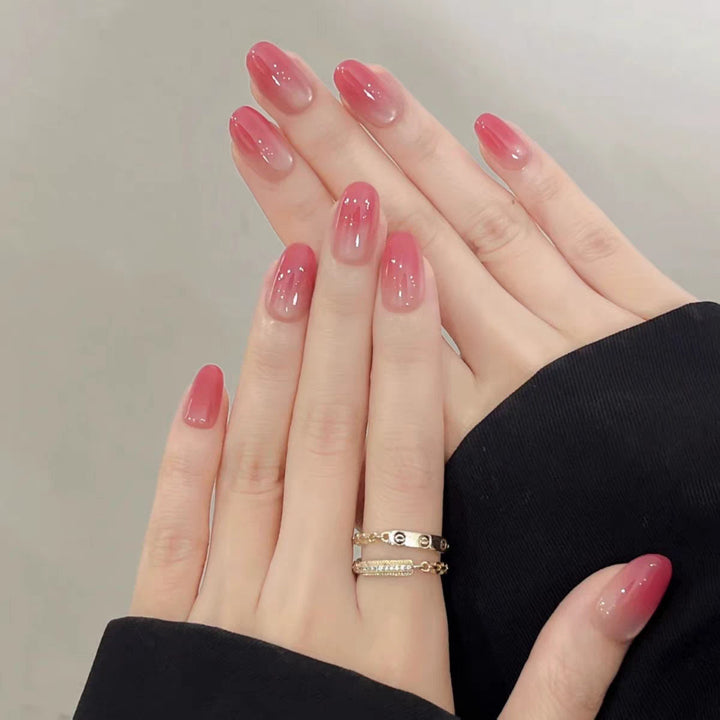 Elegant False Nails with Noble Ombre Effect Bowlift