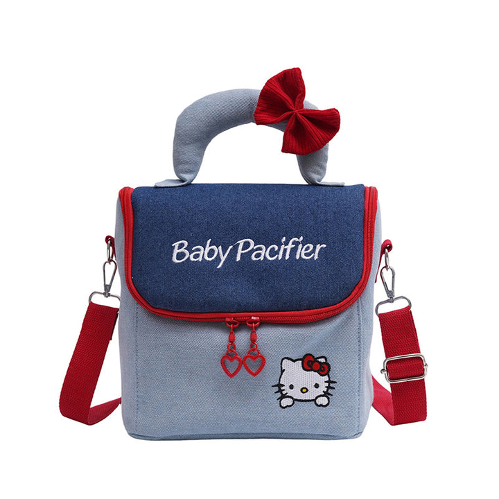 Stylish Denim Pacifier Bag Bowlift