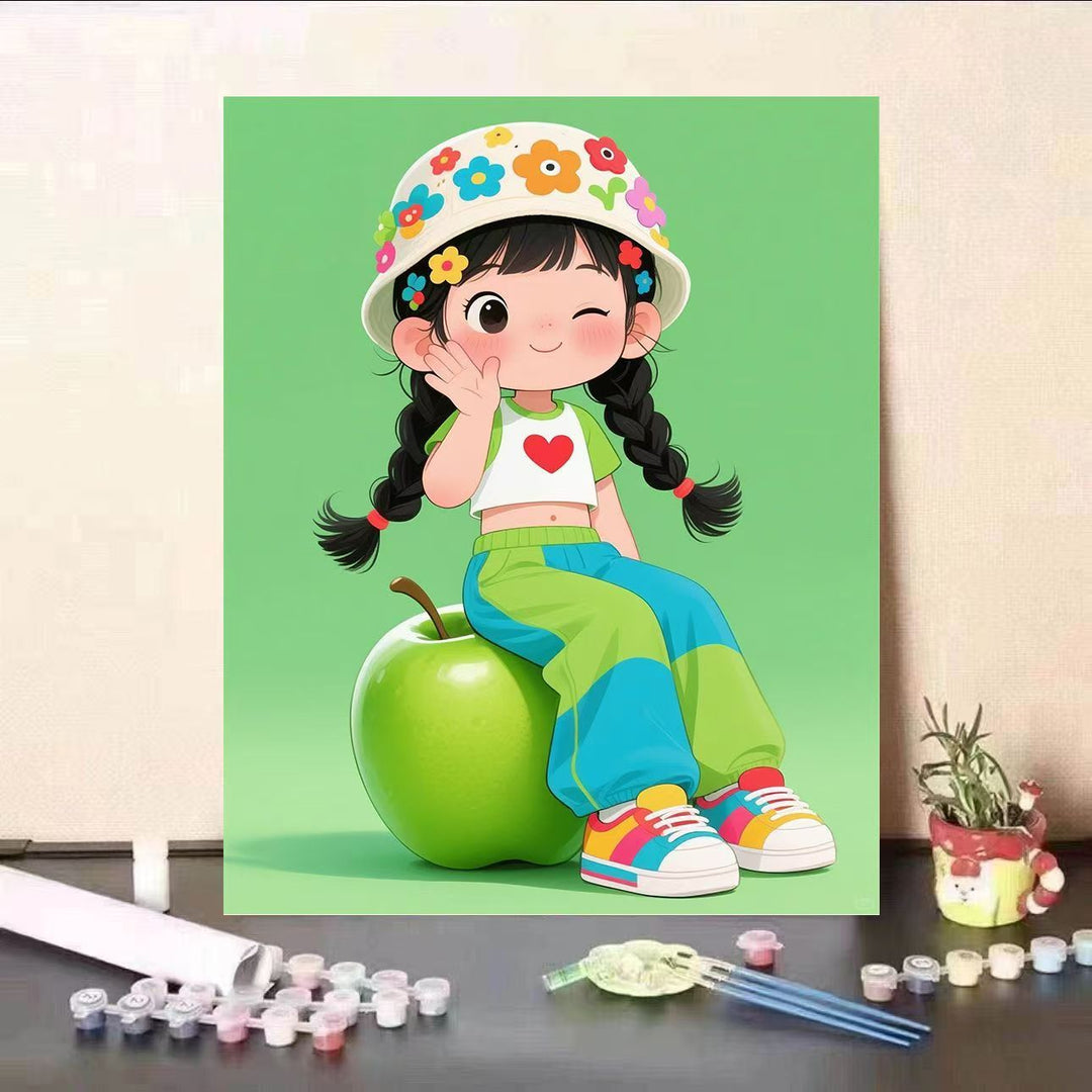 Playful Character Canvas Art Print Bowlift