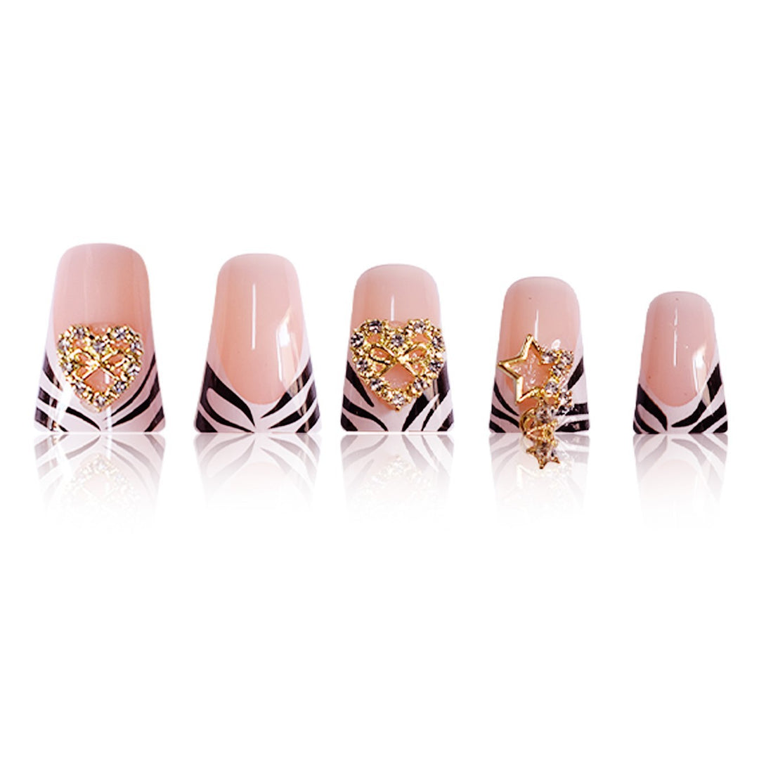 Stylish Rustic French Tip Press-On Nails Bowlift